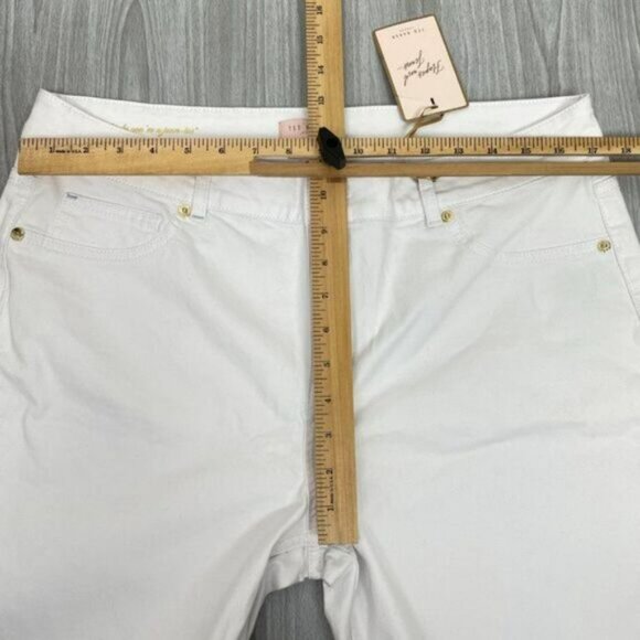 Ted Baker Marriaa Embroidered Hem High Rise Skinny Ankle Jean White Plus Size 34 - Picture 14 of 16